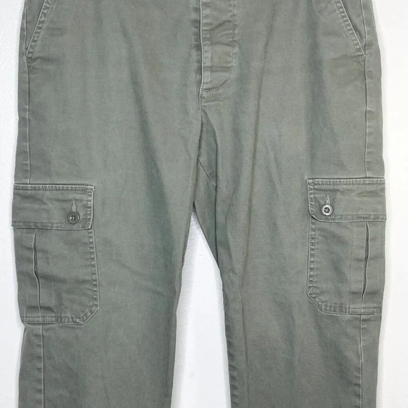 ASOS Design Army Olive Green Cargo Pants W32 L30 Utility Style Pockets Relaxed - Picture 3 of 11